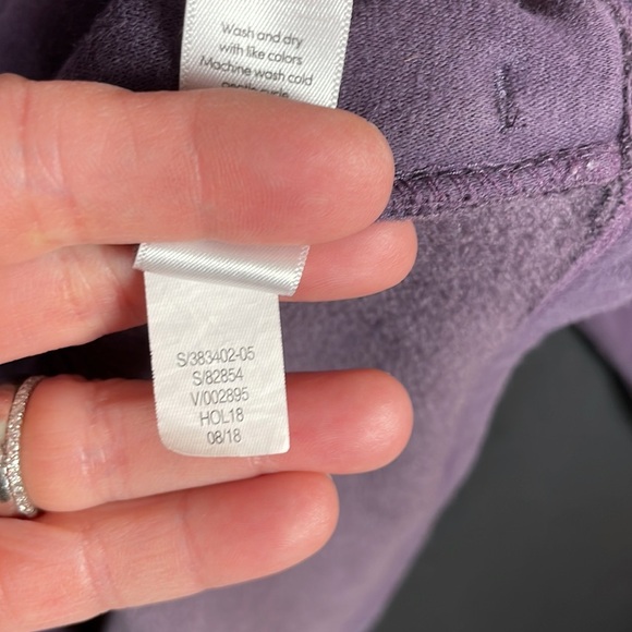 Athleta women’s purple Asymmetrical Zip Pullover medium with 2 zipper pockets - Picture 7 of 16